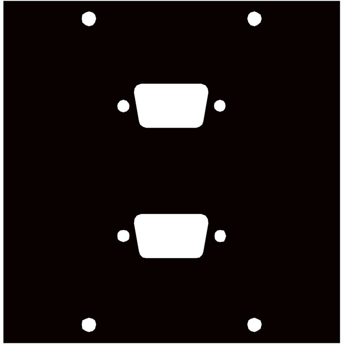 Middle Atlantic Faceplate Insert, 2DB9