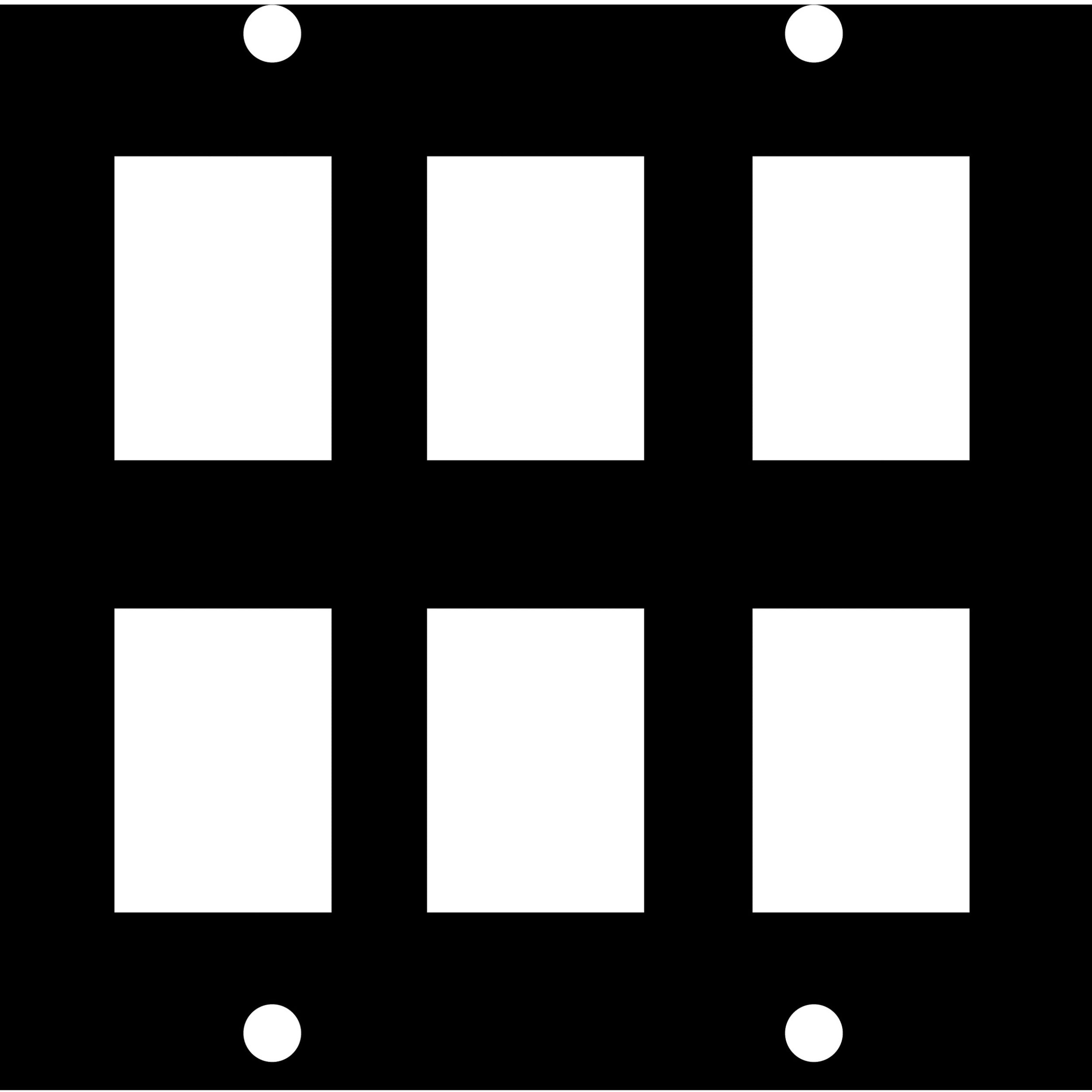 Middle Atlantic UCP Punchout Panel, Black, KEY6