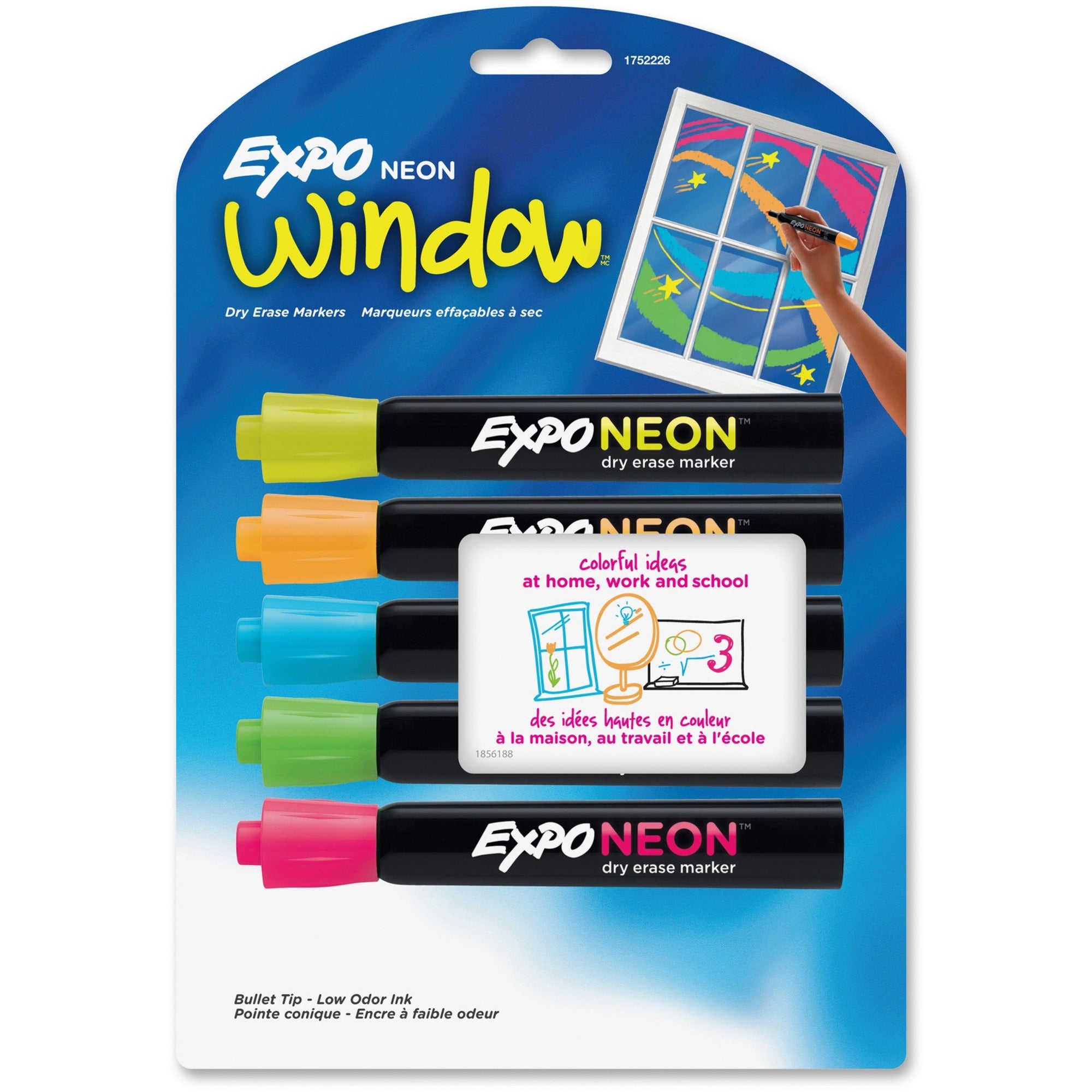 Newell Expo Neon Window Neon Dry-erase Markers, Pink