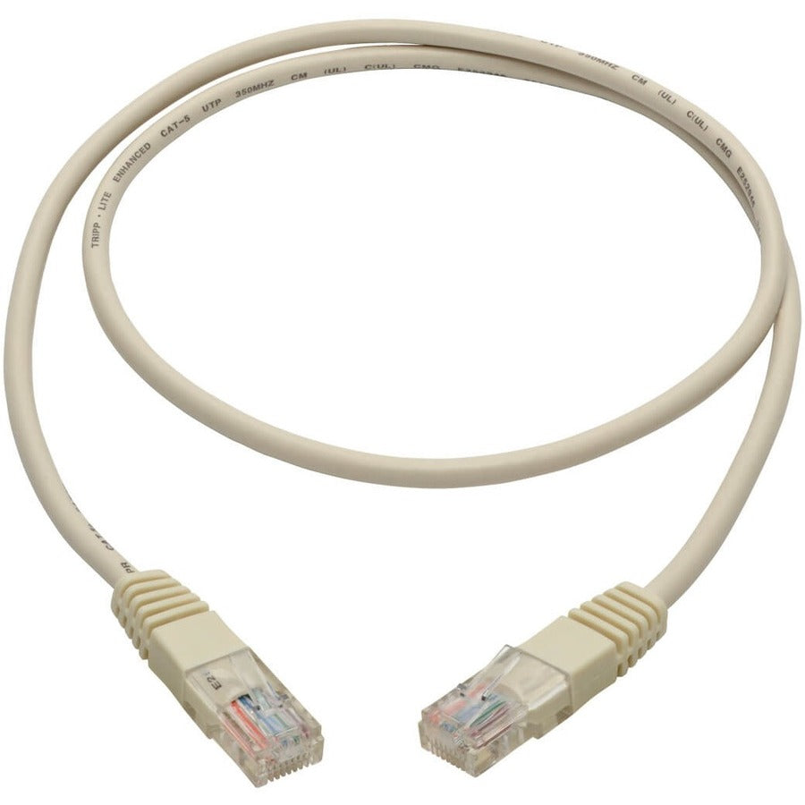 Eaton Tripp Lite Series Cat5e 350 MHz Molded (UTP) Ethernet Cable (RJ45 M/M), PoE - White, 3 ft. (0.91 m)