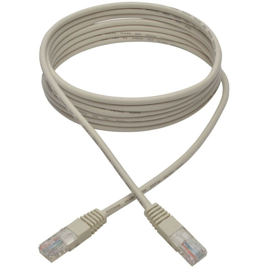 Eaton Tripp Lite Series Cat5e 350 MHz Molded (UTP) Ethernet Cable (RJ45 M/M), PoE - White, 10 ft. (3.05 m)
