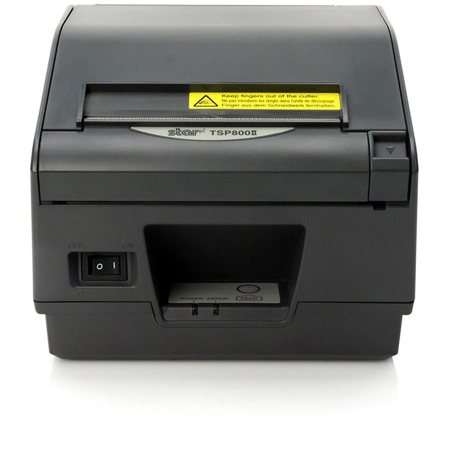Star Micronics TSP800II Thermal Receipt and Label Printer, Parallel - Cutter, External Power Supply Needed, Gray
