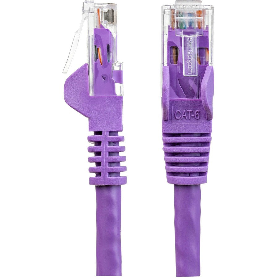 StarTech.com 75ft CAT6 Ethernet Cable - Purple Snagless Gigabit - 100W PoE UTP 650MHz Category 6 Patch Cord UL Certified Wiring/TIA