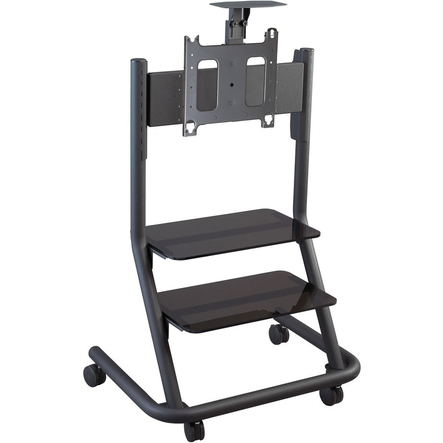 Legrand Chief Mobile Flat Panel Cart with 2 Shelves - For Displays 42-86" - Black