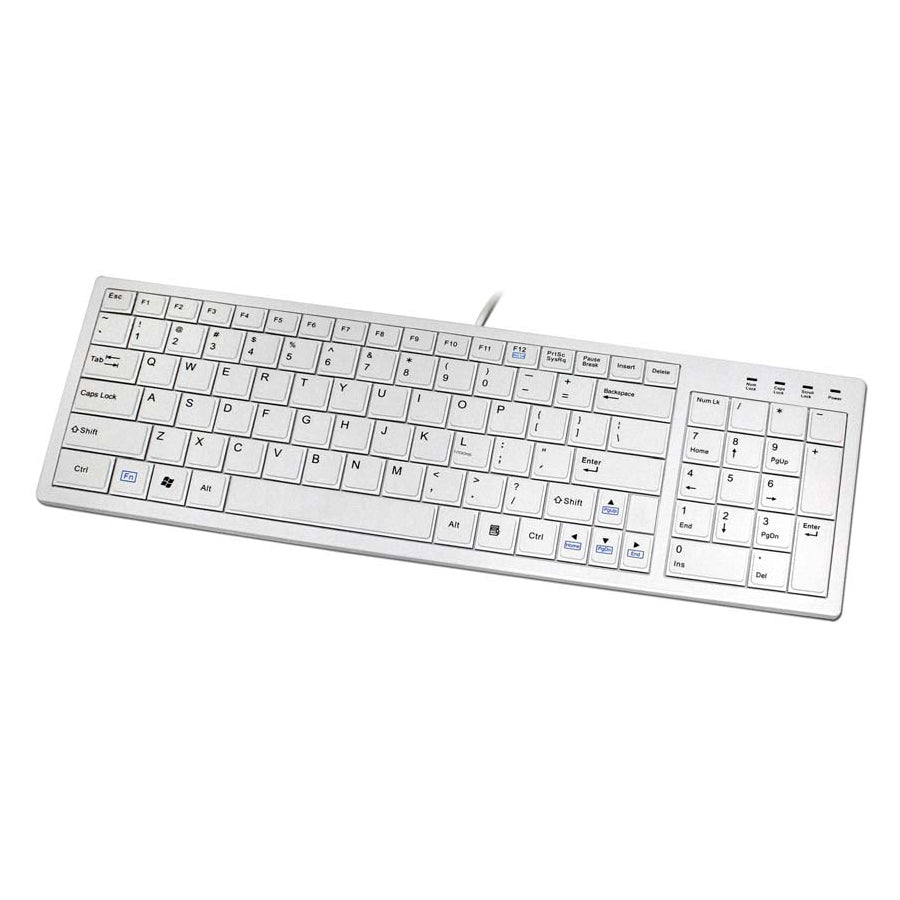 i-rocks KR-6421-WH Keyboard, 1.10", Cable, White, 1.26 lb, USB