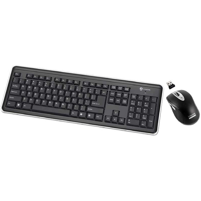 i-rocks RF-6577L Keyboard and Mouse, Black, RF-6577L-BK, USB, Wireless