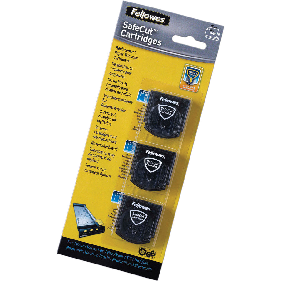 Fellowes, SafeCut&trade; Rotary Trimmer Blade Kit 3 Pk Assorted