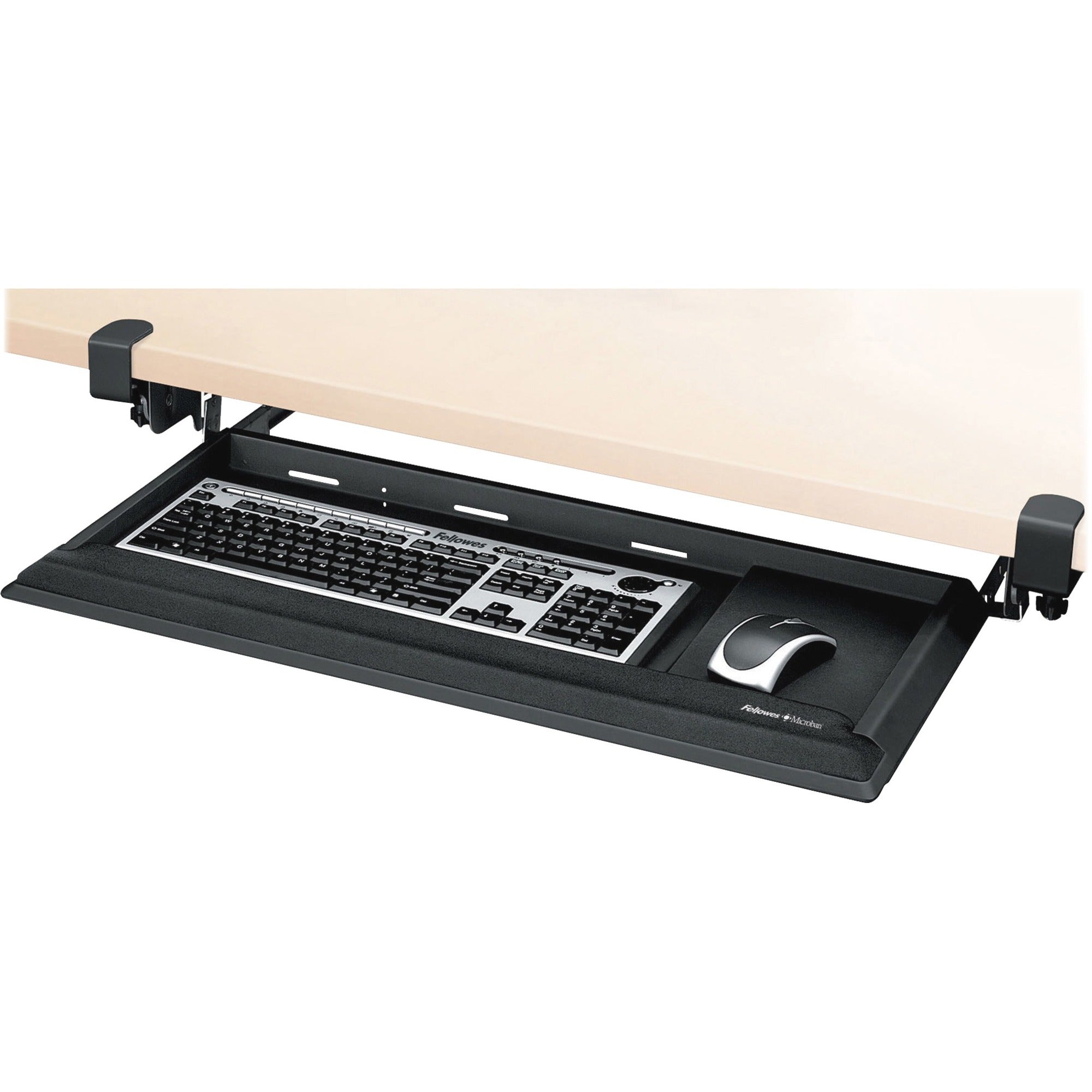 Fellowes Designer Suites™ DeskReady™ Keyboard Drawer, 4.06", Black, 5.75 lb