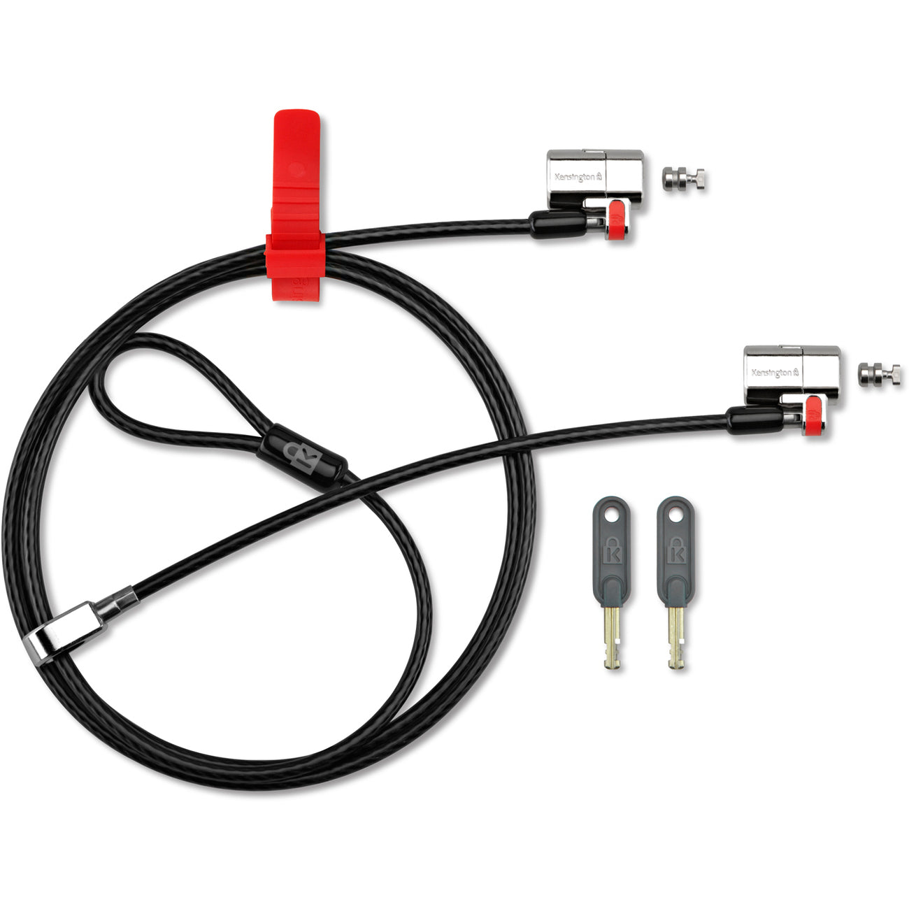 ACCO Kensington ClickSafe K64640 Twin Laptop Cable Lock - Master