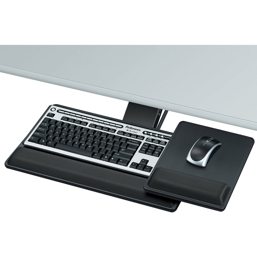 Fellowes Designer Suites&trade; Premium Keyboard Tray, 11.76 lb, Black