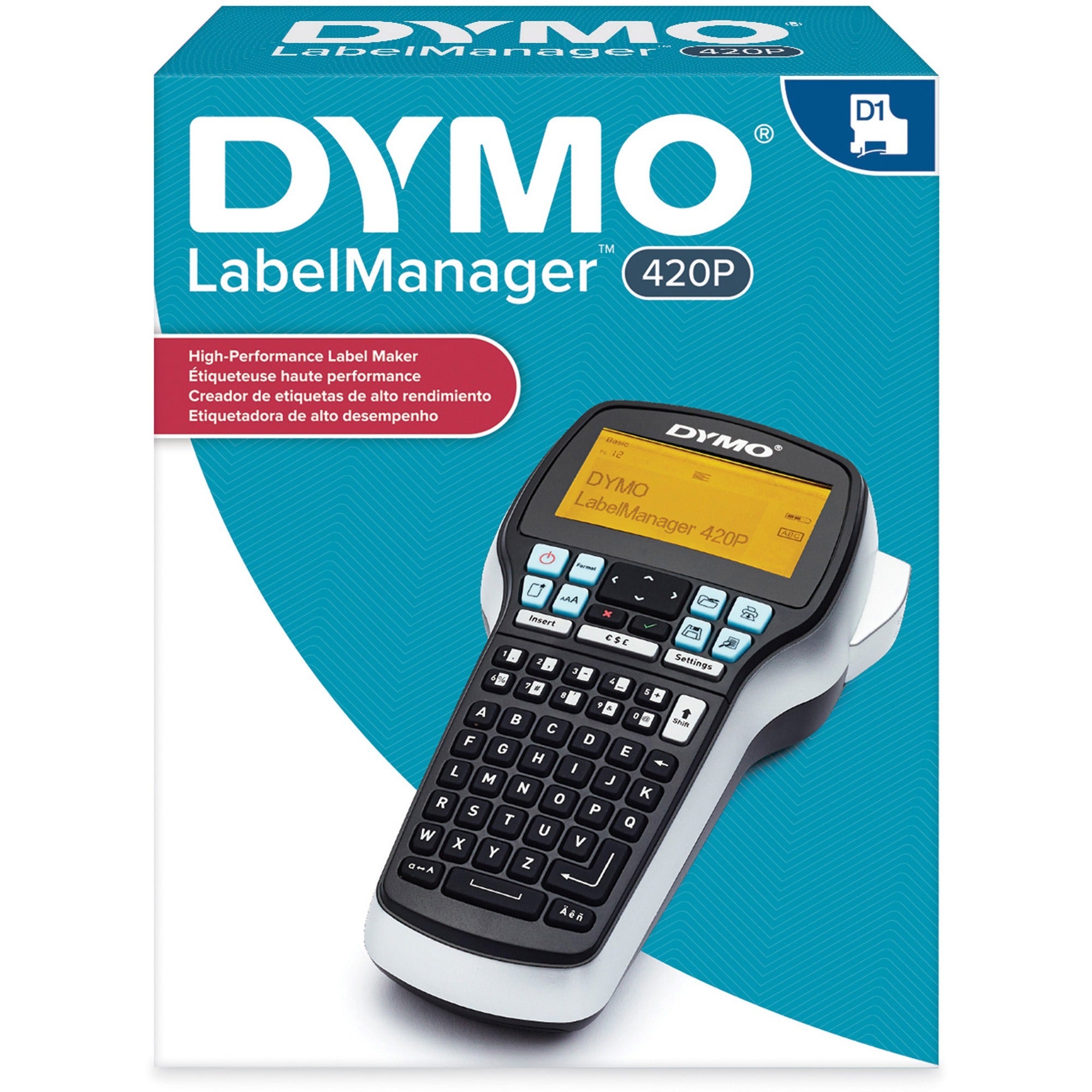 Dymo LabelManager 420P Portable Labelmaker, 0.75", Silver