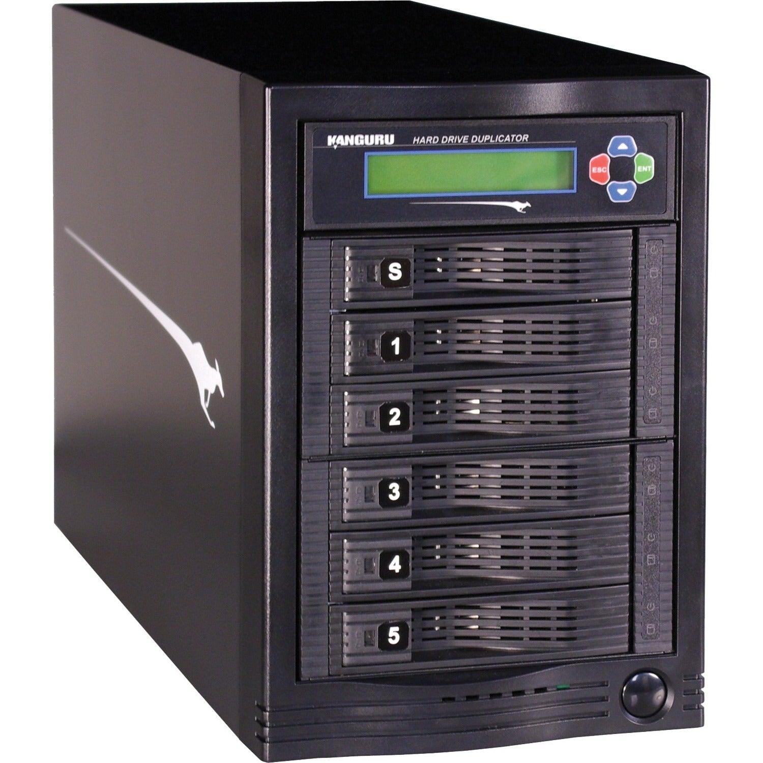 Kanguru KanguruClone Hard Drive Duplicator 5HD-Tower, 18 lb, KCLONE-5HD-TWR, KanguruClone Hard Drive Duplicator 5HD-Tower1 x User Manual1 x A/C Power Cable2 x 2.5" to 3.5" SATA Adapter Cartridges