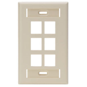 Leviton QuickPort Faceplate Ivory