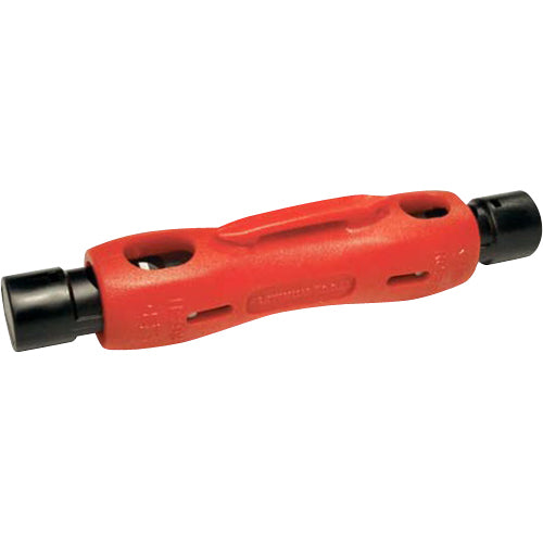 Platinum Tools Double-Ended Coax Stripper, 15020C, 6", Red
