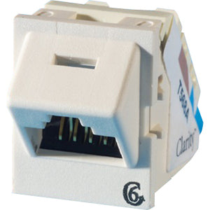 Legrand Ortronics Clarity 6 Angled TracJack, T568A/B, 45 degree, Fog White