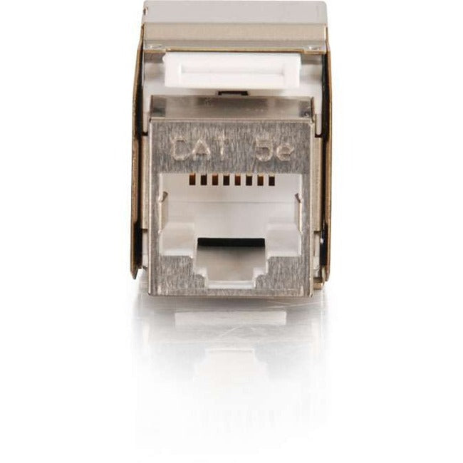 C2G CAT 5e Keystone Connector, 0.64 oz, 1 x RJ-45 Network Female, Gold