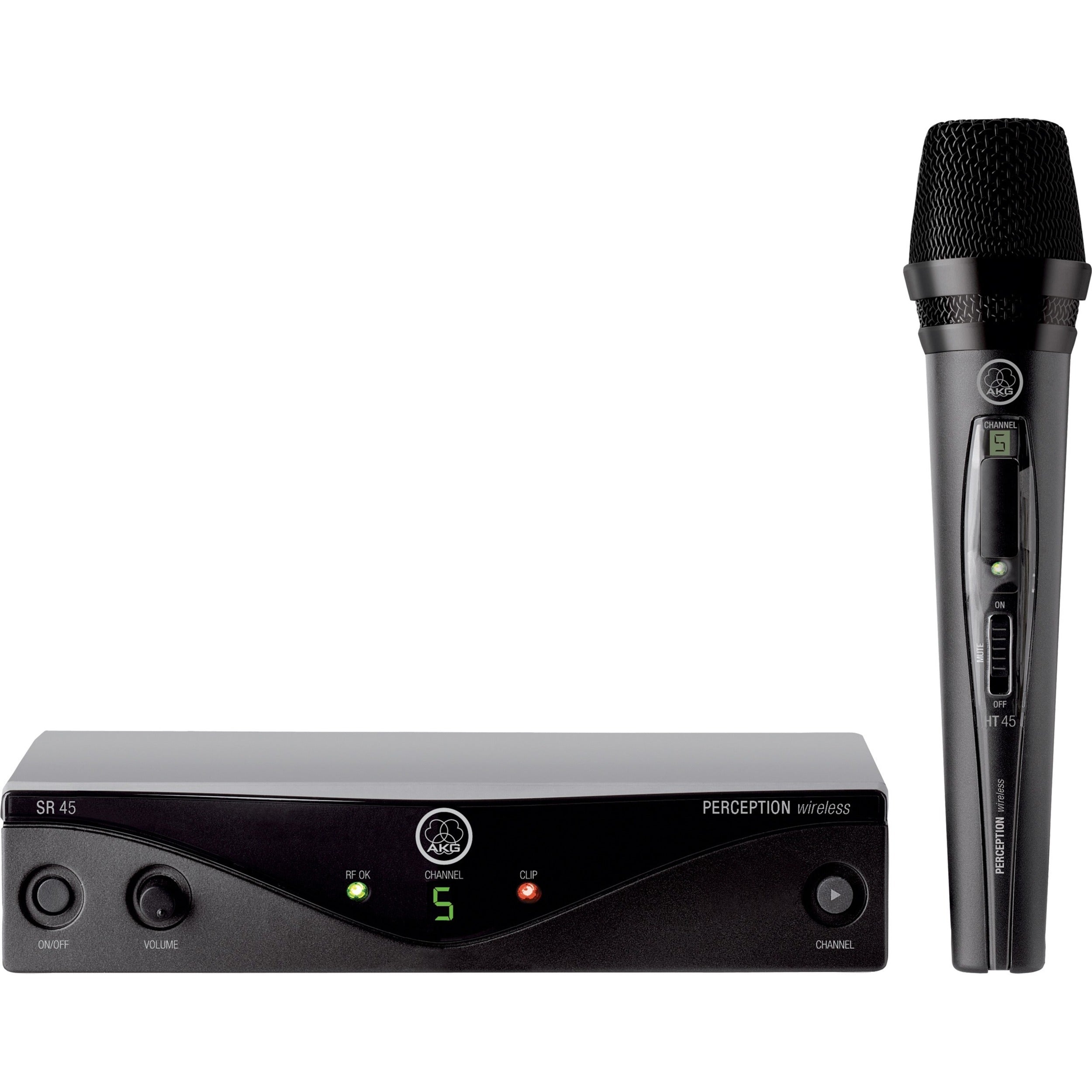 AKG Harman Perception Wireless 45 Vocal Set Band-U2, 3251H00010, 5.9 in, Black