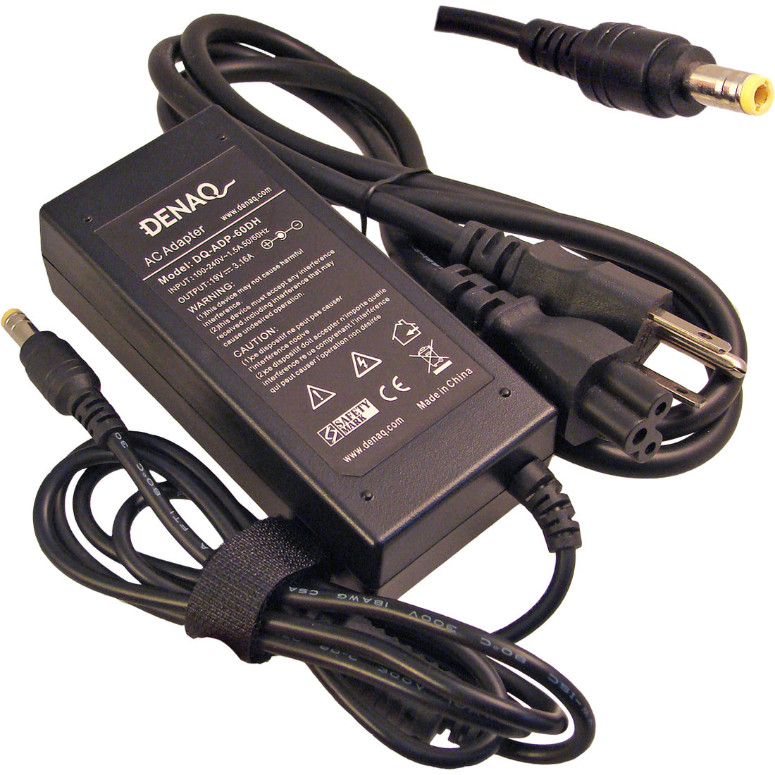 Dantona DENAQ 3.16A 19V 5.5mm-2.5mm AC Adapter for GATEWAY SOLO Series Laptops