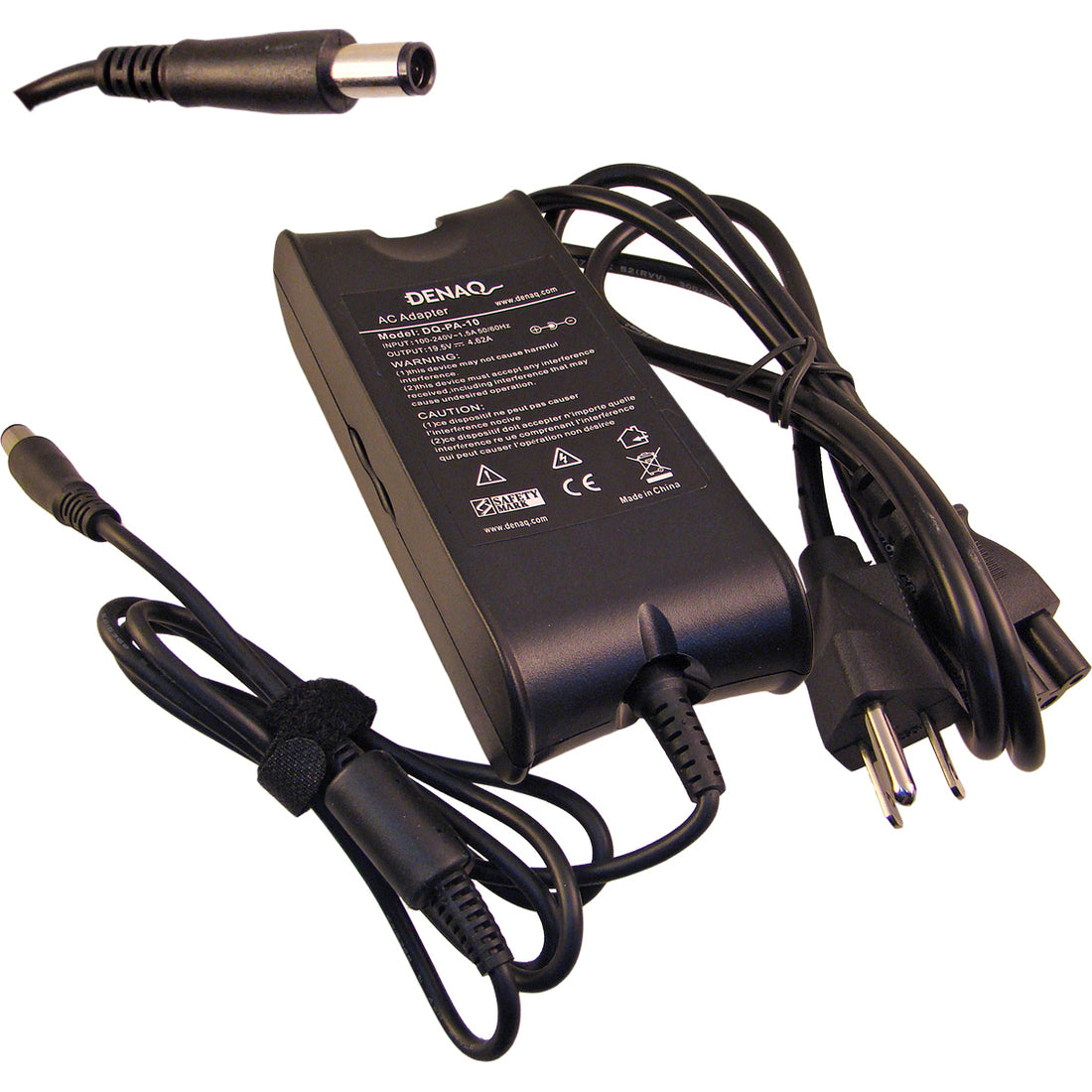 DENAQ 19.5V 4.62A 7.4mm-5.0mm AC Adapter for DELL Inspiron, Latitude, Precision, Studio, Vostro & XPS Series Laptops