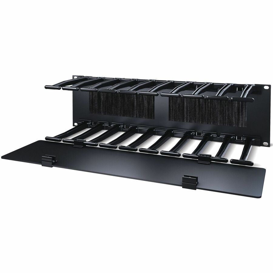 Schneider APC NetShelter Cable Management, Horizontal Cable Manager, 3U, Single Side with Cover, 482.6 x 133.35 x 165.1 mm