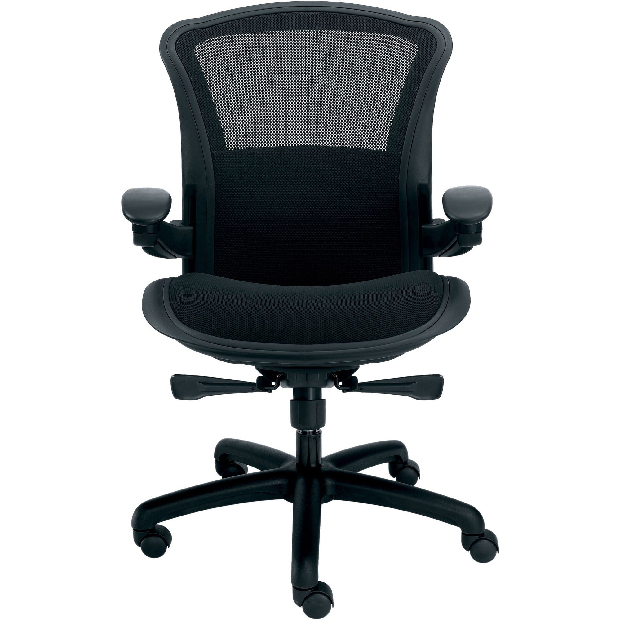 Middle Atlantic Advantage Chair, 300 lb, 5-star, Black, Waterfall, CHAIR-ADV1-B