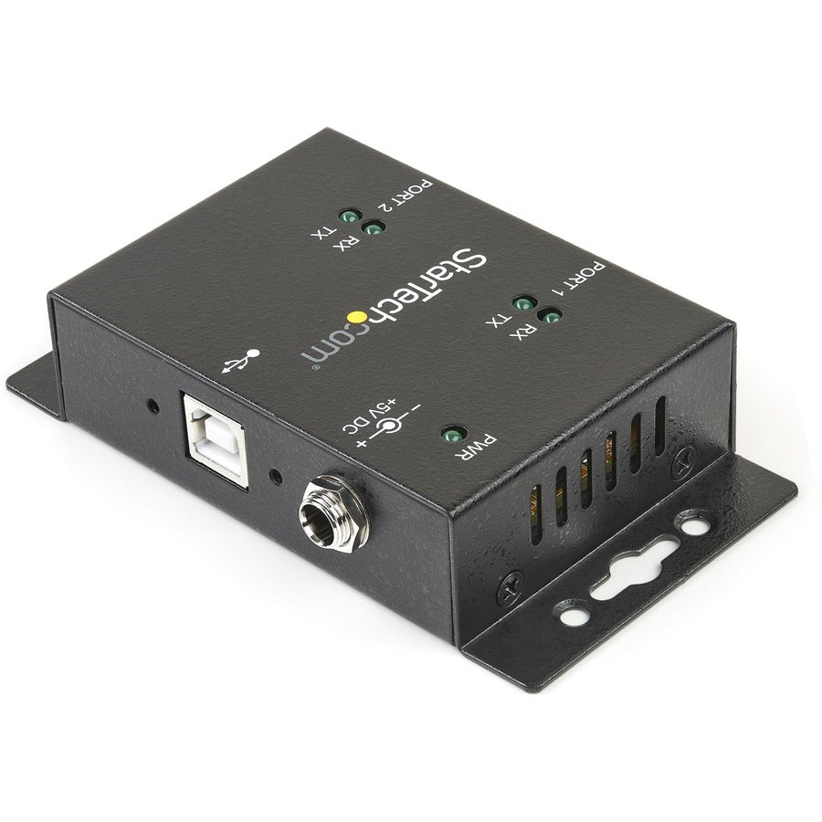 StarTech.com USB to Serial Adapter &acirc;&euro;" 2 Port &acirc;" Wall Mount &acirc;" Din Rail Clips &acirc;" Industrial &acirc;" COM Port Retention &acirc;" FTDI &acirc;" DB9