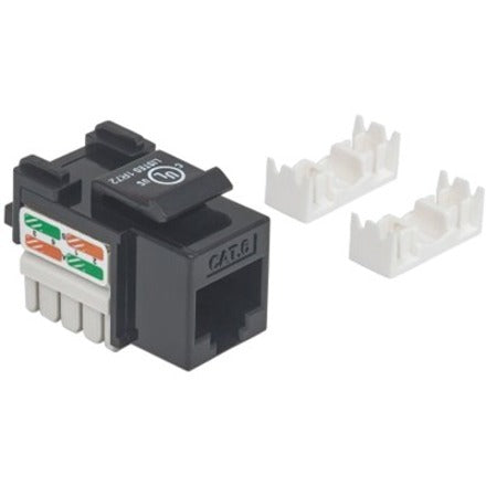 IC Manhattan Keystone Jack, Cat6, UTP, Punch-down, Black, Female, 1.1 in
