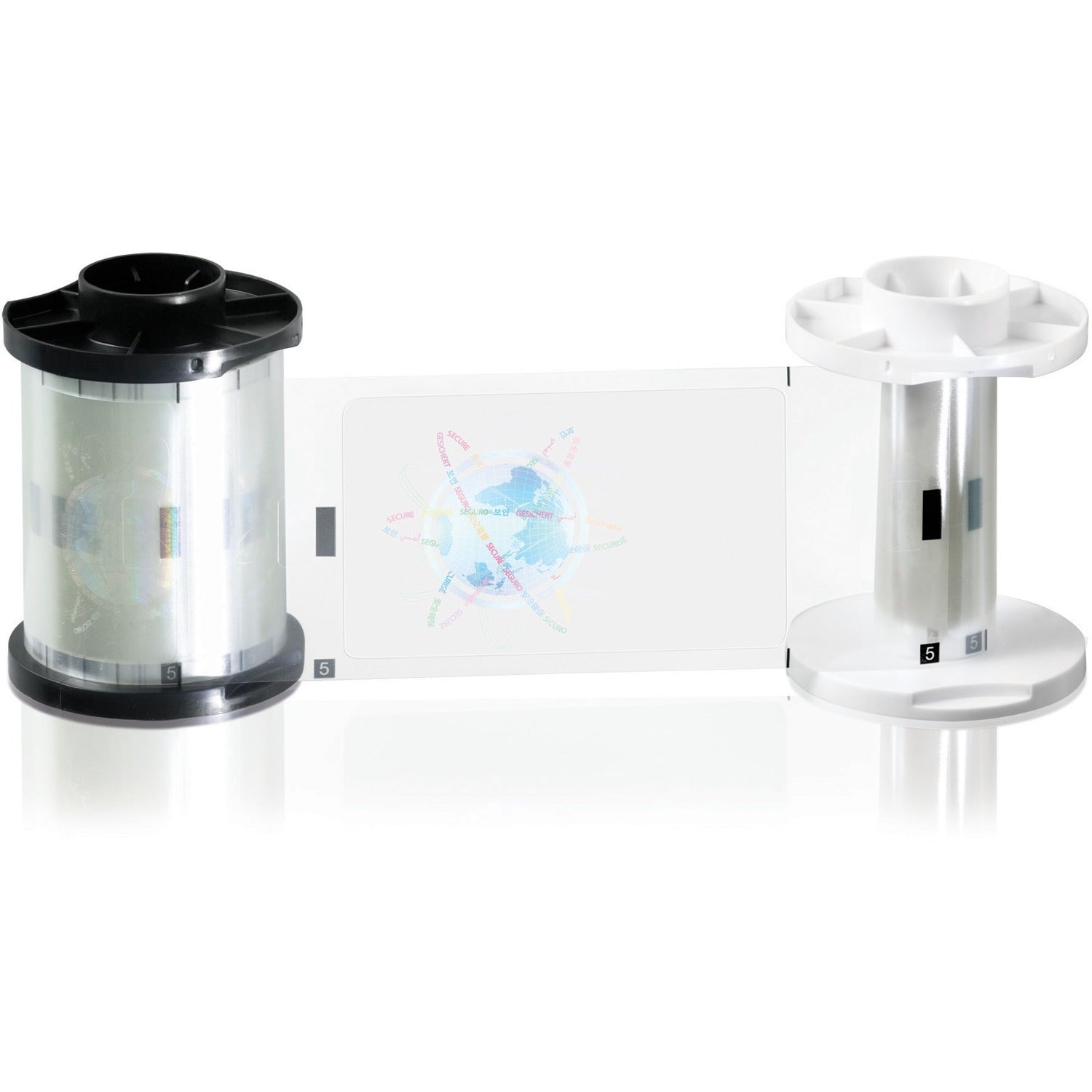 HID Fargo PolyGuard Laminating Roll - Laminating Pouch/Sheet Size: 1 mil Thickness - for ID Card - Tamper Resistant, Durable, Holographic - Clear - 250