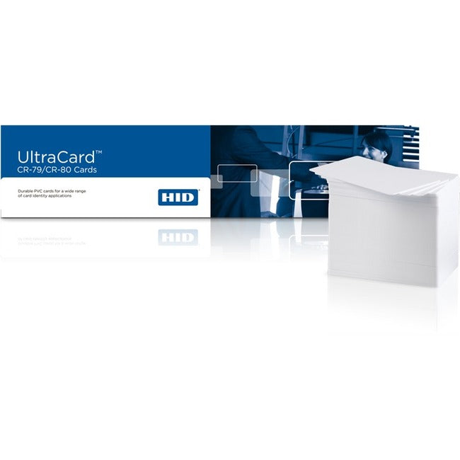 Fargo UltraCard PVC Card, 2.13", White, 3.38"