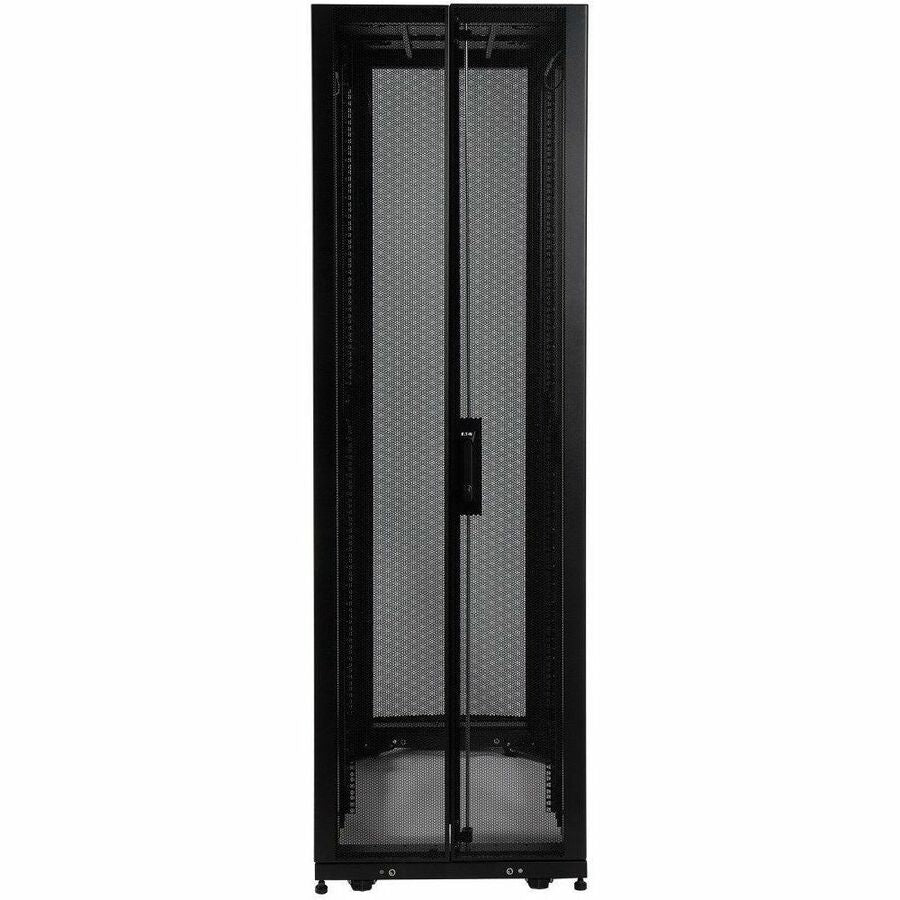 Eaton Tripp Lite Series 42U SmartRack Standard-Depth Rack Enclosure Cabinet, Threaded 10-32 Mounting Holes with doors & side panels