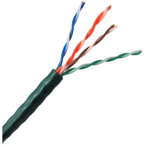 Winston Weltron 1000ft Cat5E UTP 350MHz Stranded PVC CMR Cable - Green