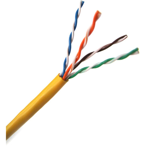 Winston Weltron 1000ft Cat5E UTP 350MHz Stranded PVC CMR Cable - Yellow