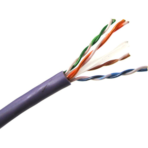 Winston Weltron 1000ft Cat6 UTP 550 MHz Solid PVC CMR Cable - Purple