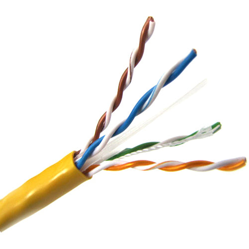 Winston Weltron 1000ft Cat6 UTP 550 MHz Solid PVC CMR Cable - Yellow