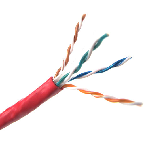 Winston Weltron 1000ft Cat6 UTP 550 MHz Solid Plenum Cable - Red