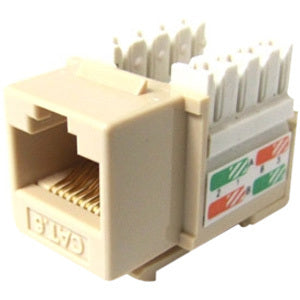 Winston Weltron Cat6 Ivory 110 Keystone Punch Down Jack (44-678C6-IV)