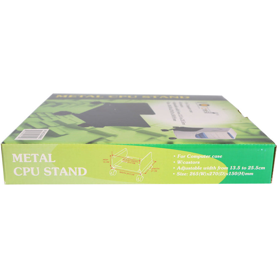 SYBA Multimedia Steel PC Stand for ATX Case with Adj. Width and 4 Caster wheels