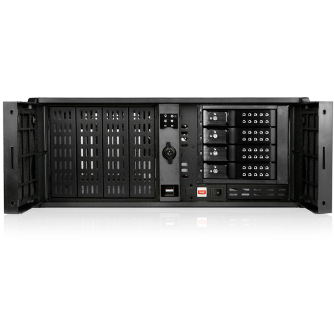 iStarUSA 4U Compact Stylish 4x3.5" Trayless Hotswap Rackmount Chassis