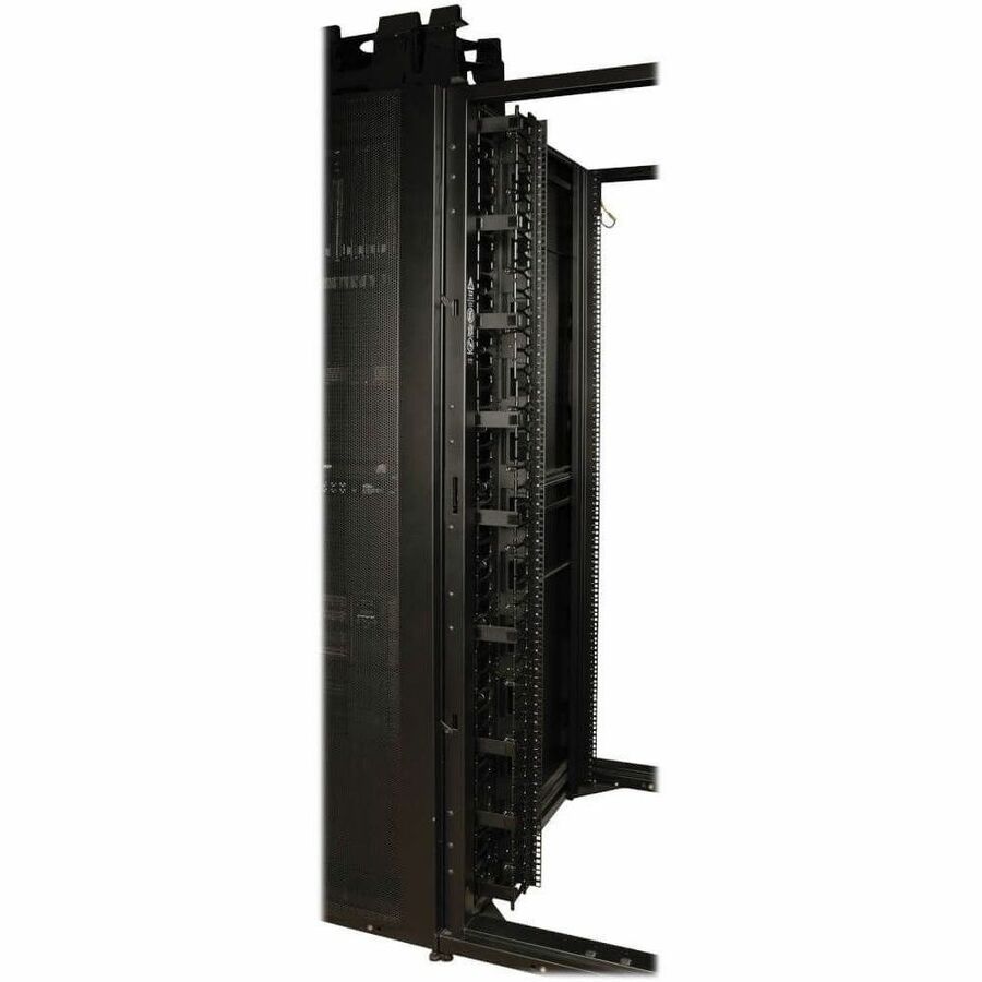 Eaton Tripp Lite Series 42U SmartRack Wide Standard-Depth Rack Enclosure Cabinet with Two Pre-Installed SRCABLEVRT3, with sides & doors