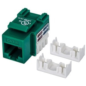 IC Intellinet Network Solutions Cat6 Keystone Jack, UTP, Punch-Down, Green