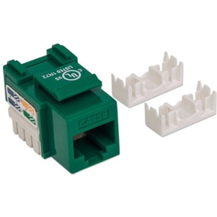 IC Intellinet Network Solutions Cat5e Keystone Jack, UTP, Punch-Down, Green