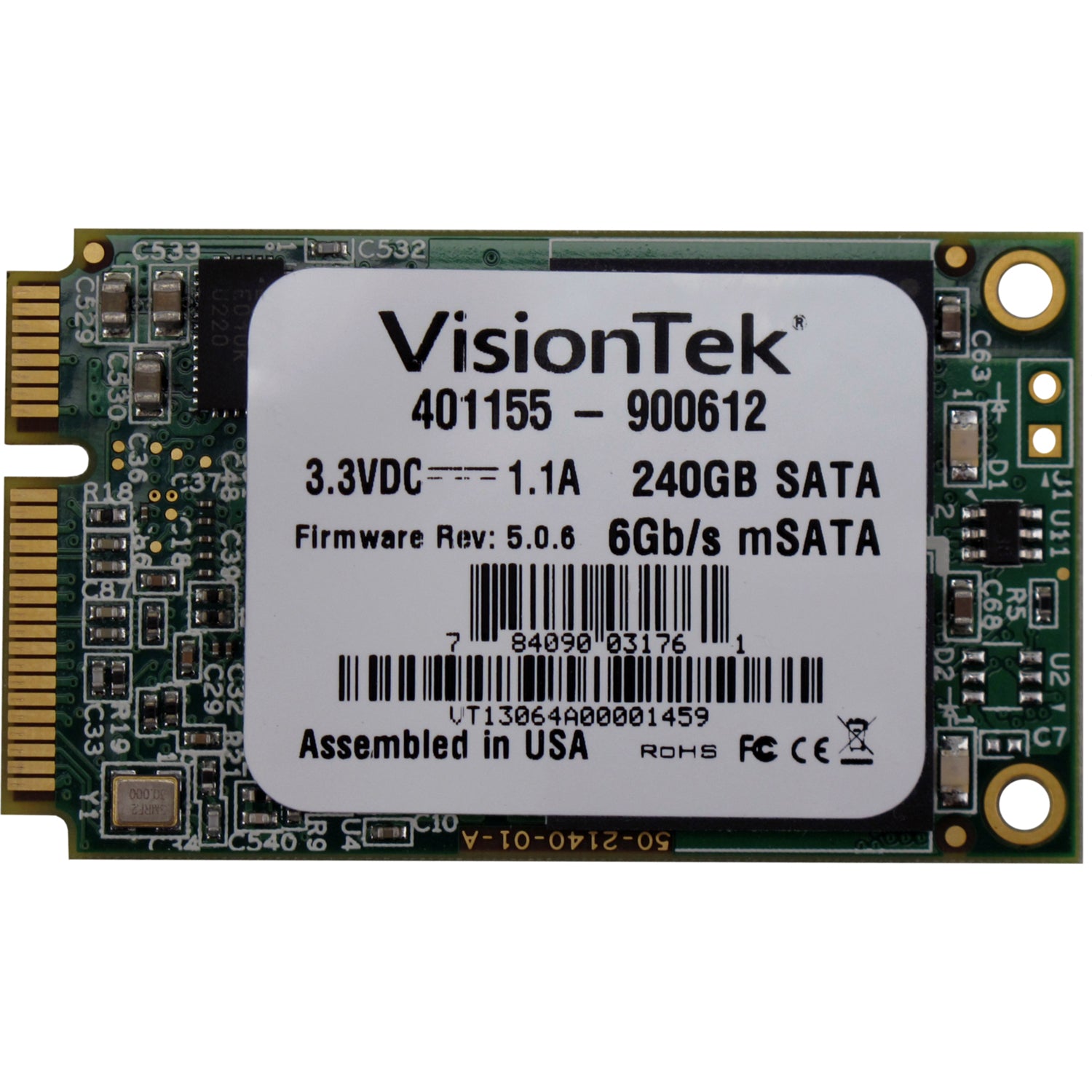 VisionTek 240GB mSATA SATA III Internal SSD
