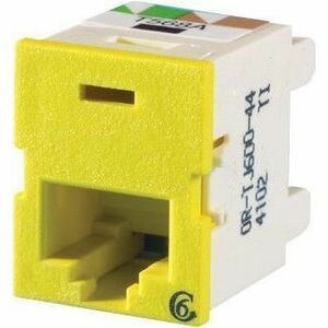 Legrand Ortronics Clarity 6 TracJack, T568A/B, 180 degree, Yellow