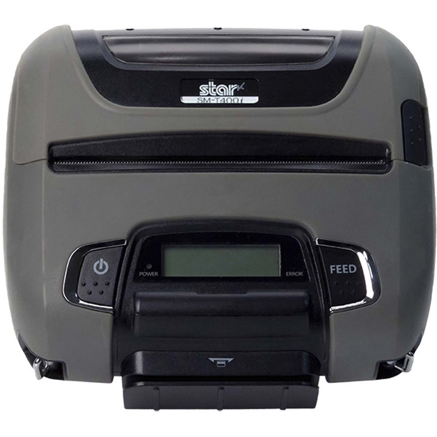 Star Micronics SM-T404i-DB50 Direct Thermal Printer - Monochrome - Portable - Receipt Print - Serial - Bluetooth - Gray - LCD Display Screen - 4.09"