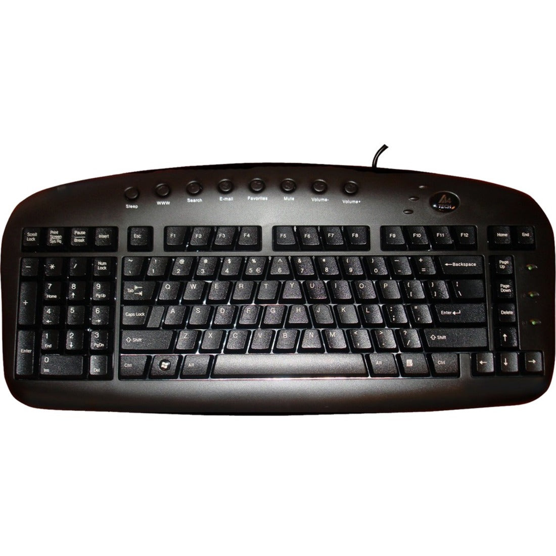 Ergoguys LEFT HANDED Ergonomic KEYBOARD WIRED USB BLACK, 1.5 in, KBS-29BLK