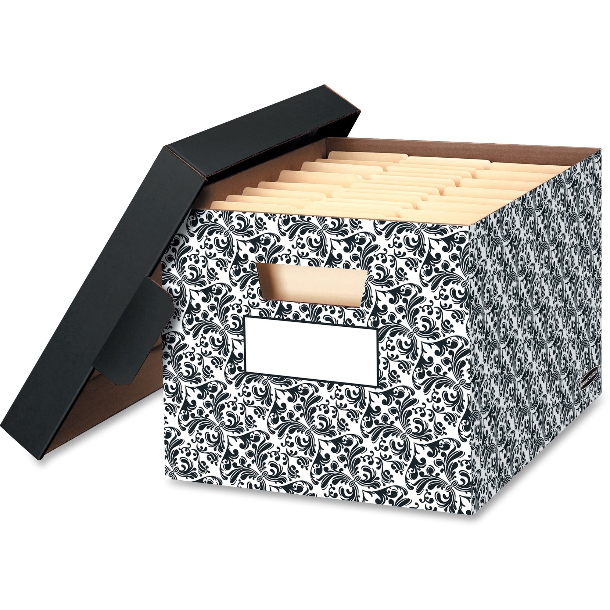 Fellowes Stor/File&trade; Decorative - Brocade, 1.25 lb, White, 10"