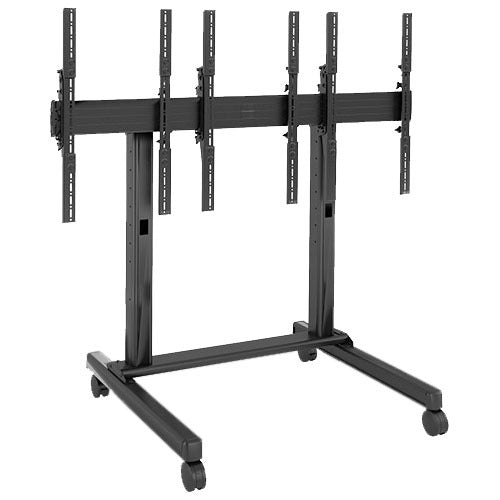 Legrand Chief FUSION 3 x 1 Portrait Micro-Adjustable Large Freestanding Video Wall Cart