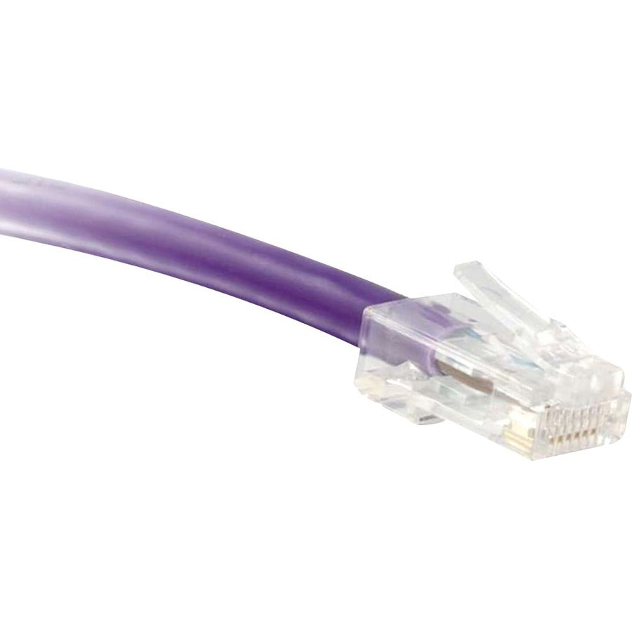 NSI ENET Cat6 Purple 5 Foot Non-Booted (No Boot) (UTP) High-Quality Network Patch Cable RJ45 to RJ45 - 5Ft
