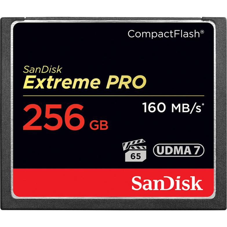 Western SanDisk Extreme Pro 256 GB CompactFlash, 160 m, 256GB, SDCFXPS-256G-A46