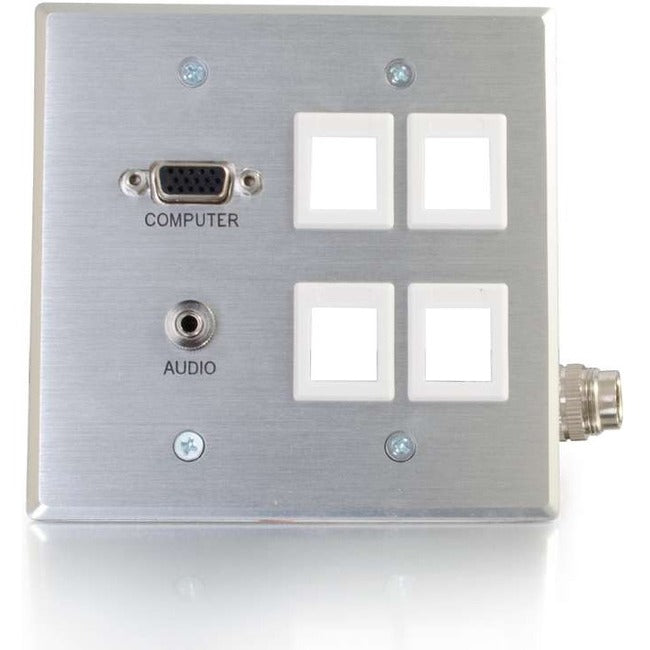 C2G RapidRun Faceplate, 7.58 oz, Gray